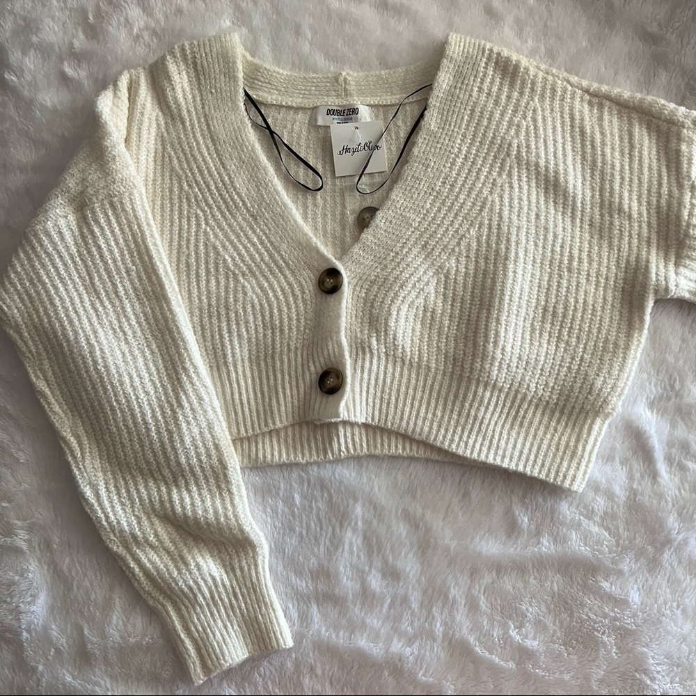 Cropped Cream Sweater